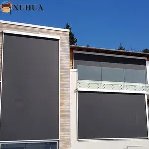 Xuhua Outdoor Waterproof Windproof Sun Shading Motorized Retractable Roller Blinds for Pergola - Guangzhou Xuhua Sunshade Technology Co.,Ltd. - China