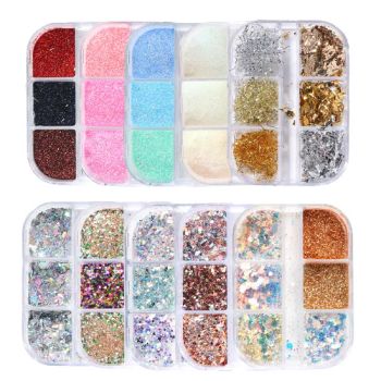 6grids Round Plastic Pearls Beads Caviar DIY Nail Art Decoration Stickers & Decals - Ningbo Sundy Imp & Exp Co., Ltd. - China