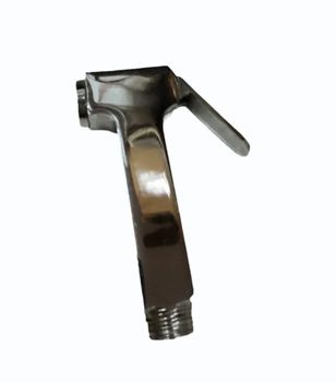 Brass Square Health Faucet Gun Color Silver Diameter 15mm Material Brass Finish Polished Pipe Length 1.5 Meter Mounting Type Wall - Satisfactory - India