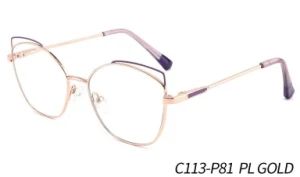 Metal Lady's Eyeglasses Frames Eyewear Optical Glasses Origin China Style Fashion HS Code 90031100 Usage For Optical Model NO. ZDWH505 - Wenzhou Kingsun Optical Co., Ltd. - China