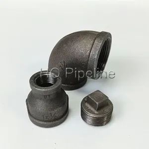 Black Malleable Iron Fittings Cast Iron Elbows Plumbing Pipe Fittings - Qingdao HQ Import & Export Co., Ltd. - China