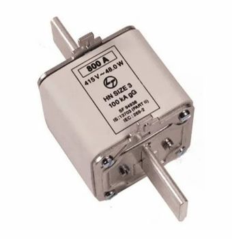 HRC Fuse, 800A, 415V Power 48 W Size 3 Inch Voltage 415V Current Rating 800A Product Code SF94938 Braking Capacity 100 - New Laxmi Enterprises - India