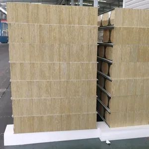 Fire Insulation Mineral Panel Rock Wool Acoustic Wall Panel Soundproof 48kg3 Roof Insulation Sandwich Panels - Yantai Asa Steel Building Co., Ltd - China