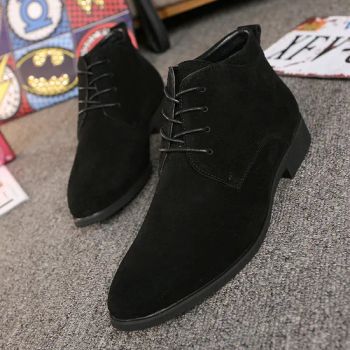 2020 Men Ankle Boots Plush Warm Winter Shoes Frosted Leather Middle Snow Shoes - FUZHOU XINHONGFAN INTERNATIONAL TRADE CO., LIMITED - China