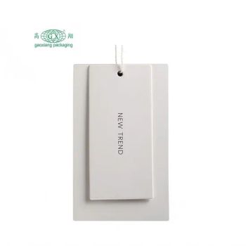 Factory Custom Hangtag Embossed Logo White Matte Paper Clothing Hang Tag - Hangzhou Gaoxiang Packaging Co., Ltd. - China