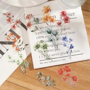 Custom Clear Stickers Clear Background Stickers Clear Vinyl Stickers for Journaling Scrapbooking Clear Flowers Decals (Flower) - Changsha Hetong Technology Co., Ltd. - China