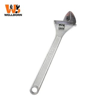 Clear Graduations B-008 Plain-Handle Plating Chrome Vanadium Adjustable Wrench for Railway Maintenance - Wellborn Tools - China