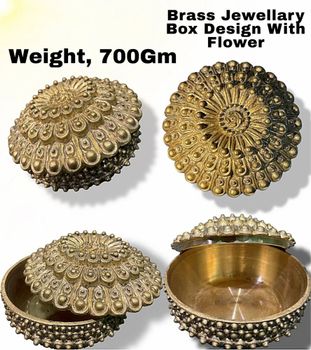 Metal Brass Jewellery Boxes Design Flower Design Usage/Application Home Jewellery Box Material - Irfan Enterprise - India