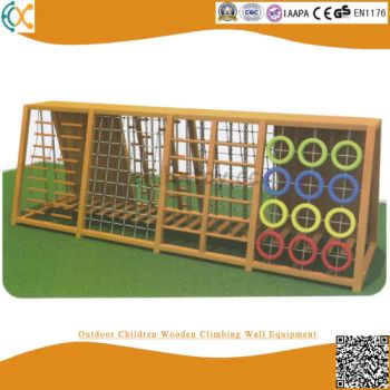 Wood Outside Jungle Gym Outdoor Children Wooden Climbing Wall Equipment - Wenzhou Haoxiang Amusement Toys Co., Ltd. - China