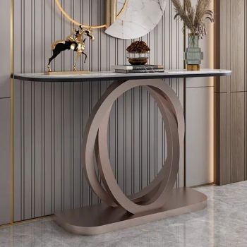 Nova Modern Hotel Furniture Light Luxury Entryway Table Living Room Bedroom Decorative Console Tables with Slate Top - Guangdong Nova Furniture Co., Limited - China