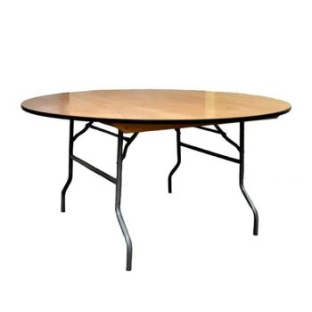 High Quality 60'' Round Plywood Folding Tables for Outdoor - Anji Zhenguan Furniture Co., Ltd. - China