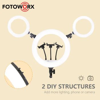 14 Inch 36cm LED Ring Light with 3 Phone Holder for Selfie - Vancher Inc. - China