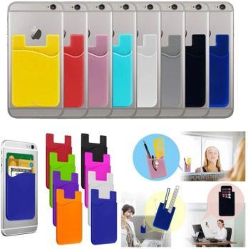 Custom Logo Printed Adhesive Mobile Credit Card Holder ID Card Holders Silicone Cell Phone Wallet for Promotional Gift - Dongguan Chengda Rubber and Plastic Co., Ltd - China