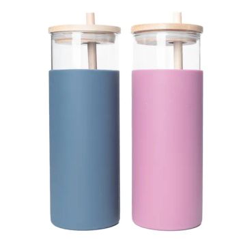 Creative Borosilicate Glass Bottle with Straw F Water Other Cold Beverages - Xuzhou Sheenland Glass Products Co., Ltd. - China