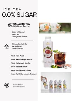 Zero Sugar Artisanal Ice Tea 500ml glass bottle Grade Low Sugar Shelf Life 2 years Manufacturer Casa Madeira Packaging 12 bottles in a case - Unan Trading  - Maldives