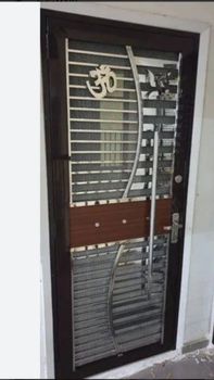 Stainless Steel Metal Doors, For Home Color Brown Height 80 Inch Type Of Door Single Usage/Application Home Surface Finishing - Arif - India