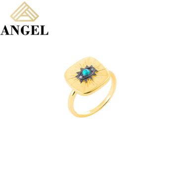 Fashion Jewelry 2022 Best Selling Blue Eye Shining Zirconia Ring for Women - Guangzhou Angel jewellery co.,ltd - China