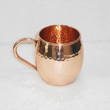 PURE COPPER MUGS Color COPPER Capacity 16OZ Size H-4 INCH. Finish Polished + Lacqd Finishing POLISHED + LACQD Production Lead Time 30 - Om Shiv International - India
