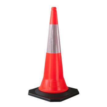 1m LDPE Fluorescent Black Base PVC Road Traffic Safety Cone Traffic Cone - Hangzhou Safer Traffic Facilities Co., Ltd. - China