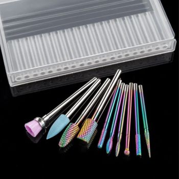 Professional Manicure and Pedicure Products Metal Steel Nail Art Tool Set Portable Russian Nails Drill Bits - ESHA CO., LIMITED. - China