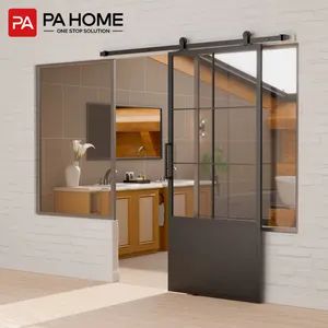 PA Glass Doors Metal Frames Windows Grill Iron Casement Door Design - Guangdong Baishan Furniture Co., Ltd. - China