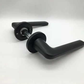 Round Lever Door Handle Aluminum Alloy Interior Design Handles for Wooden Doors - EC Hardware Co., Ltd. - China
