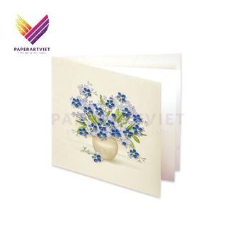 Handmade Paper Producttype Quilling Flower for Father's Day and Mother's Day High Quality Stripped Paper Greeting Card Gift Card - PAPER ART VIET COMPANY LIMITED - Vietnam