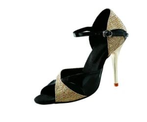 New Gold High Heeled with Heels Wrapped Latin Tango Jazz Salsa Dancing Shoes Sandal for Women - INNER MONGOLIA BENIS COMMERCIAL AND TRADE CO., LTD. - China