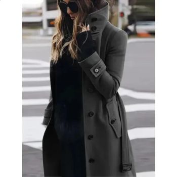 Autumn and Winter Wool Coat Womens Slim Fit Ladies' Overcoat - Guangzhou Jumeng Trading Co., Ltd. - China