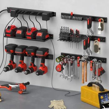 6 Pack Pegboard Power Tool Organizer Wall Mount Storage Workshop Pegboard Tools Garage Wall Organizer with Powder Strip - Qingyuan Xingxiang Hardware Products Co., Ltd - China