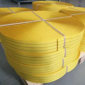 Webbing Material for Polyester Webbing Sling Width 35mm Shape Flat Origin China Model NO. wm M.B.S 4000kgs W.L.L(Kg) - Nanjing D.L.T Sling Co., Ltd. - China