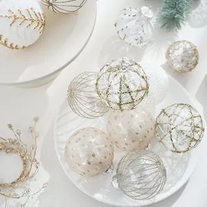 6/8 Cm Christmas Tree Ornaments Glitter Sequin Balls 6PC/Set Gold Shatterproof Ornaments - Wenzhou Sunray Technology Co., Ltd. - China
