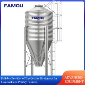 Livestock Poultry Equipment Feed Galvanized Grain Silo for Layer Broiler Chicken Farm - Qingdao Famou Machinery Co., Ltd. - China