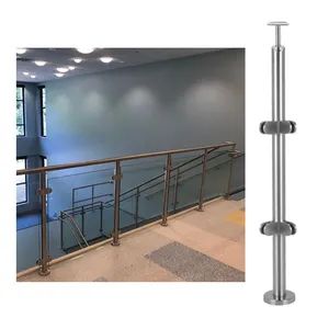 Factory CE Special Balustrade Handrail Steel Stair Glass Railing Stairs Post Staircase - Ningbo Unikim Metal Products Co., Limited - China