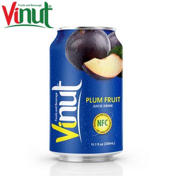 330ml VINUT Can (Tinned) Original Taste Plum Fruit Juice Distributors Free Sample Free Label Hot-selling ISO Certificate - Nam Viet F&B - Vietnam