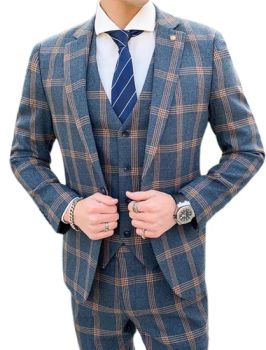 Mens Suits 3 Piece Plaid Suit Single Breasted Jackets with Factory Price Aoshi Blazer - SHANDONG AOSHI GARMENTS CO., LTD. - China