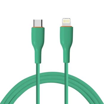 OEM Custom Mobile Phone Accessories Type C Apple Charger Lightning Cord USB Green Color Pd 20W USB C and Lightning Cable Factory Manufacturer - Shenzhen D-Wireless Co., Ltd - China