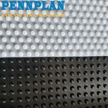 White Black Drainage Board for Tunnel/Garage/Roof Planting/Side Wall Drainage - Pennplan Co., Ltd - China