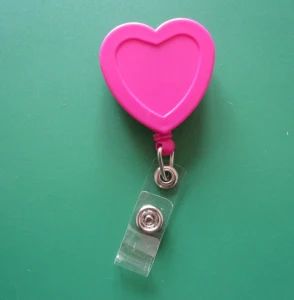 Heart Shaped ID Card Badge Reels with Alligator Clip for Nurses - MEI SHUO OFFICE CO., LTD. - China