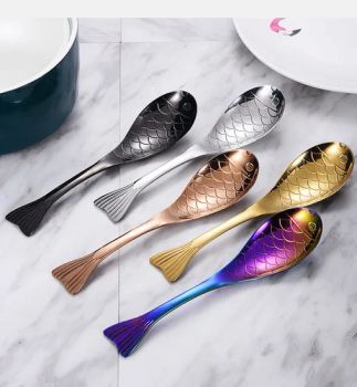 Food Grade Fish Shape Baby Spoons Stainless Steel Preschooler Toddler Kids Spoon - BOSOM METAL CO., LTD. - China