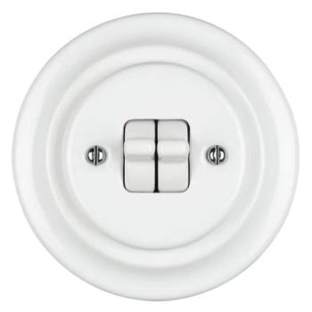 2 Gang Retro Porcelain Electric Wall Switches and Sockets for Home Decor - Fuzhou Keruida Electric Porcelain And Appliance Co., Ltd. - China