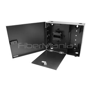 Holds 2 LGX Adapter Panels With Single Door Black Wall Mount Fiber Enclosure Patch Panel - Shenzhen FiberMania Technology Co., Ltd. - China