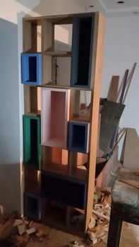 Partition Color Multi Material Wooden Appearance - A J Construction - India