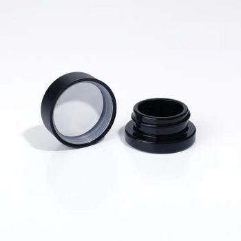5ml 9ml 15ml Black Glass Eye Cream Jar with Glossy Finish & Child-Resistant Cap Ideal for Cosmetics, Herbal Storage & Products - Qingdao Giant Packaging Co., Ltd. - China