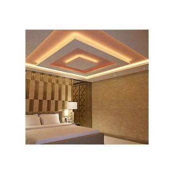 Plaster of Paris Ceiling Designer False Ceiling Location Type Commercial Surface Finish Flawless Finish Aesthetic Appearance Elegant - Stone Ply And Doors - India