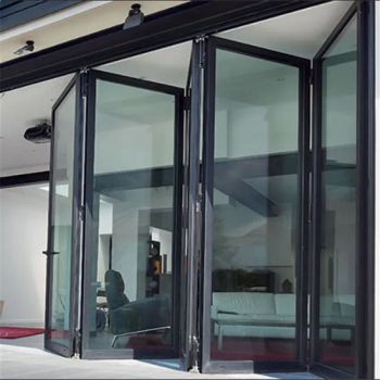 Hurricane Proof Exterior Bi Folding Door Aluminum Patio Bifold Doors Accordion Folding Glass Door - Shenzhen CBDMART Industry Co., Ltd. - China