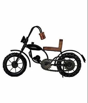 Wrought Iron Bike Material Wooden Appearance Indigenous Design Style Traditional Indian Carving Feature Outside Carving Intended Use Home Decor, Show Piece, Gift For House Warming, - Trust Kart - India