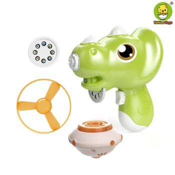 Educational Wholesale Kids Outdoor Flying Saucer Toys Portal Gun Dinosaur UFO Gyro Spinning Tops Flying Disc Toys with Lights - Shantou Yanaa Toys Co., Ltd - China