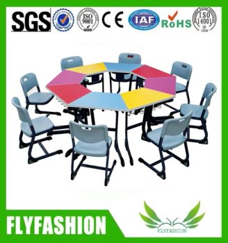 Kindergarten Kids Children Student Wooden Furniture School Desk Classroom Tables - Guangzhou Flyfashion Furniture Co., Ltd. - China