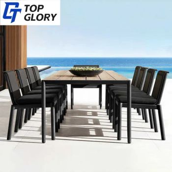 Tg Modern Outdoor Dining Furniture Set for Restaurant Hotel Factory Direct Aluminum Frame with Net Backrest Chairs - FOSHAN TOP GLORY FURNITURE TECHNOLOGY CO., LTD. - China